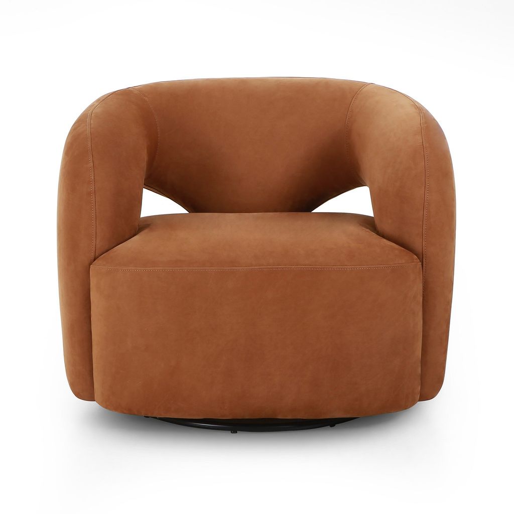 Preview image for Mazie Swivel Chair - Nubuck Cognac Cover