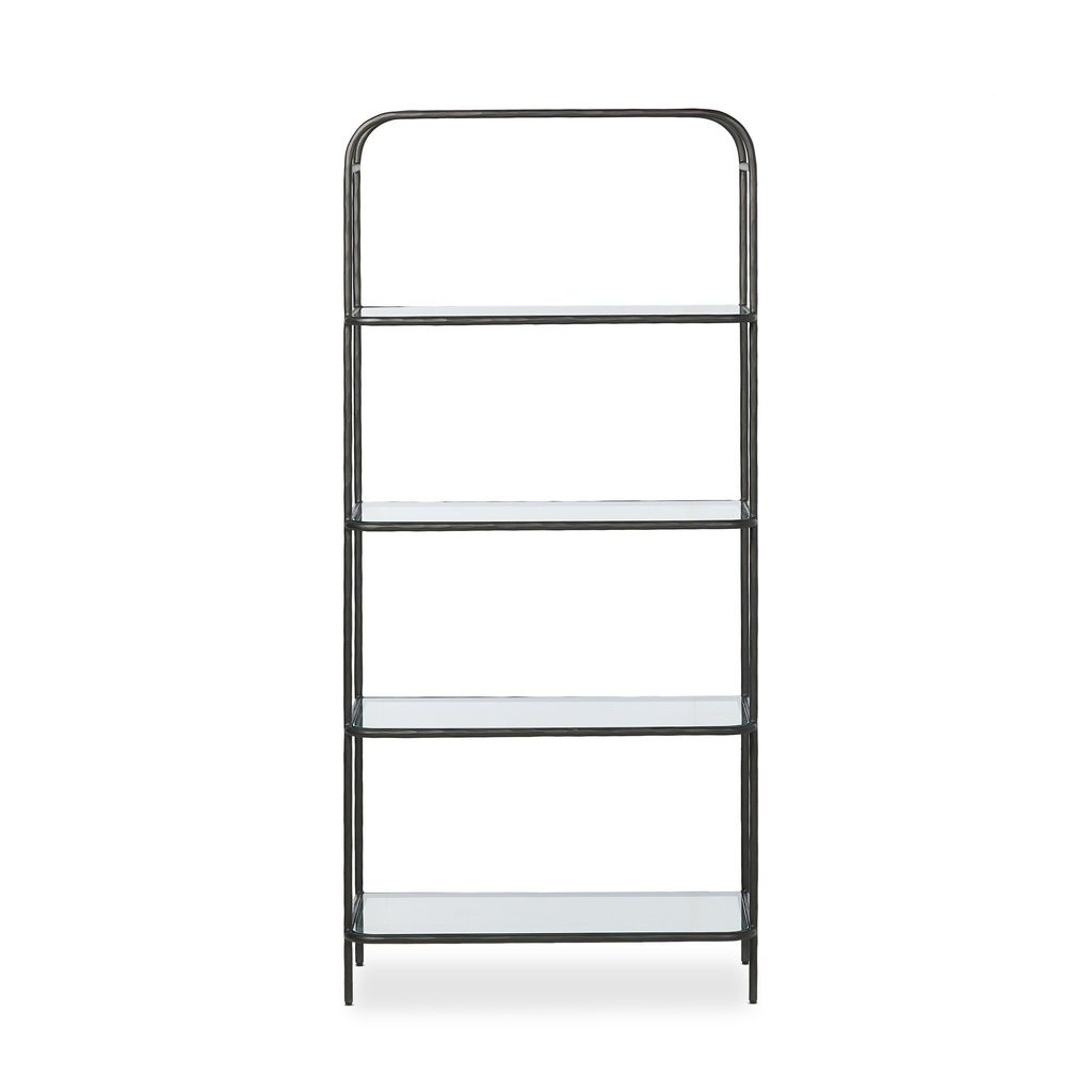 Swinton Bookcase - Hammered Gunmetal Finish - 82" Size