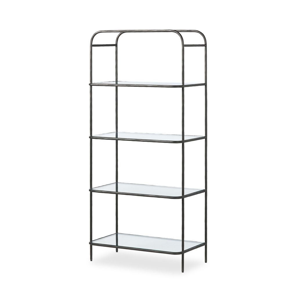 Swinton Bookcase - Hammered Gunmetal Finish - 82" Size
