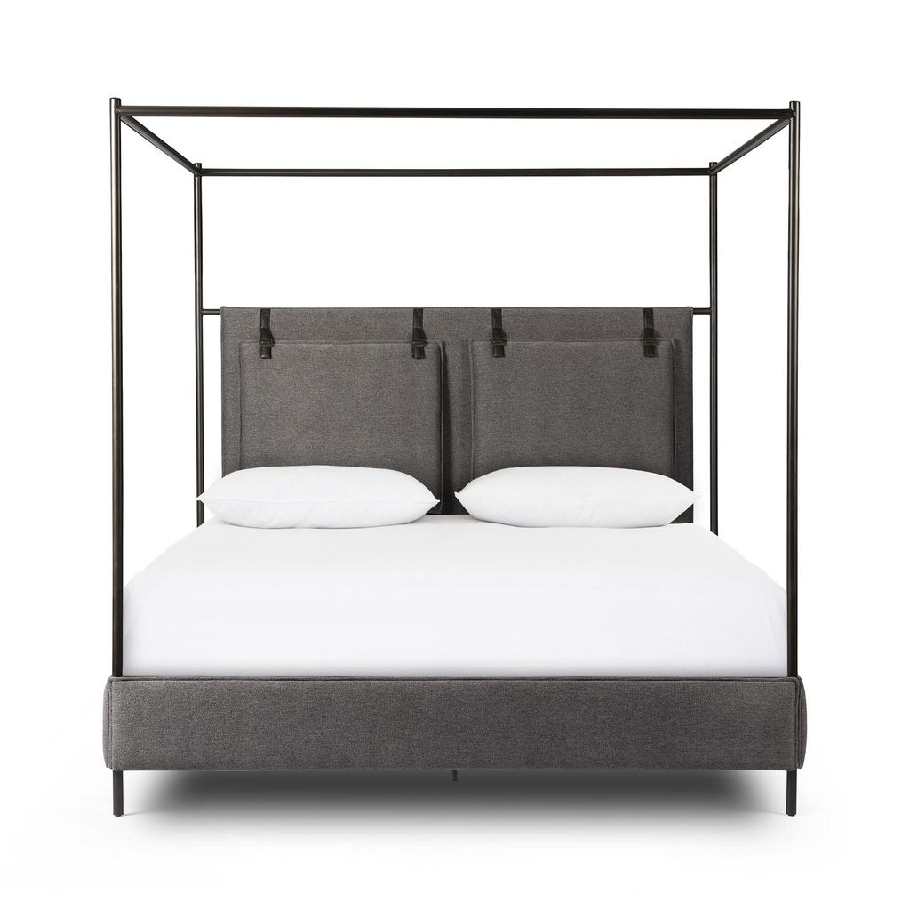 Leigh Canopy Bed - San Remo Ash Cover - Queen Size