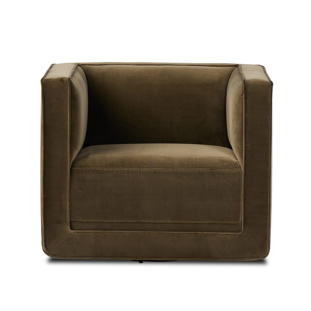 Phillip Swivel Chair - Surrey Olive Cover