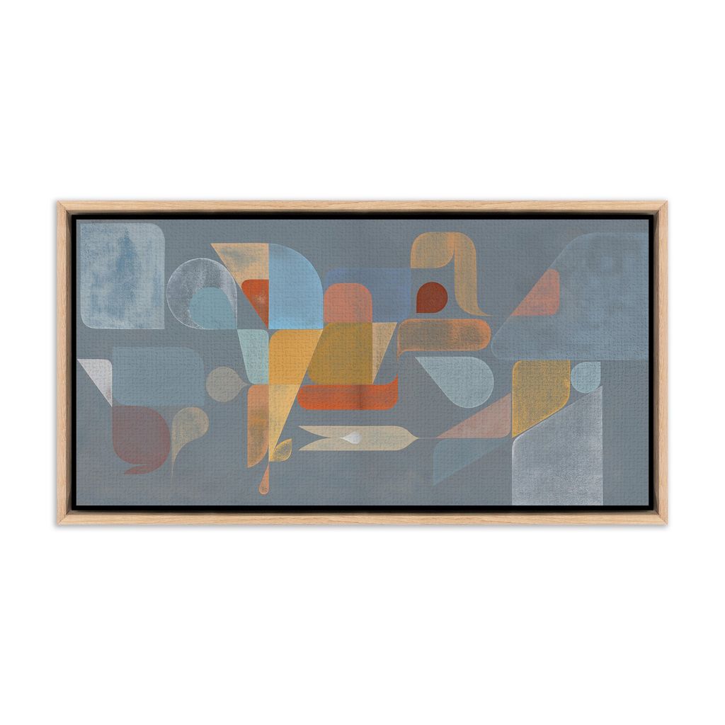Estas Libre By Gregory Gove - 40"X21" Size - White Oak Frame - Framed Canvas Presentation Type