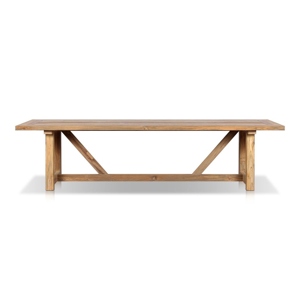 Stewart Outdoor Dining Table - Reclaimed Natural Finish