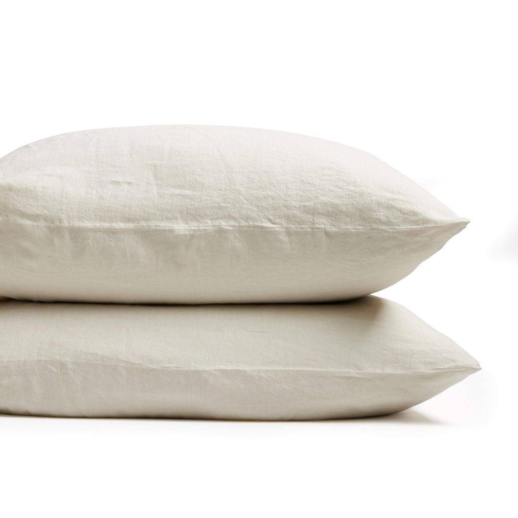 Sable Pillowcase, Set Of 2 - Sabel White Sand Cover - Queen Size