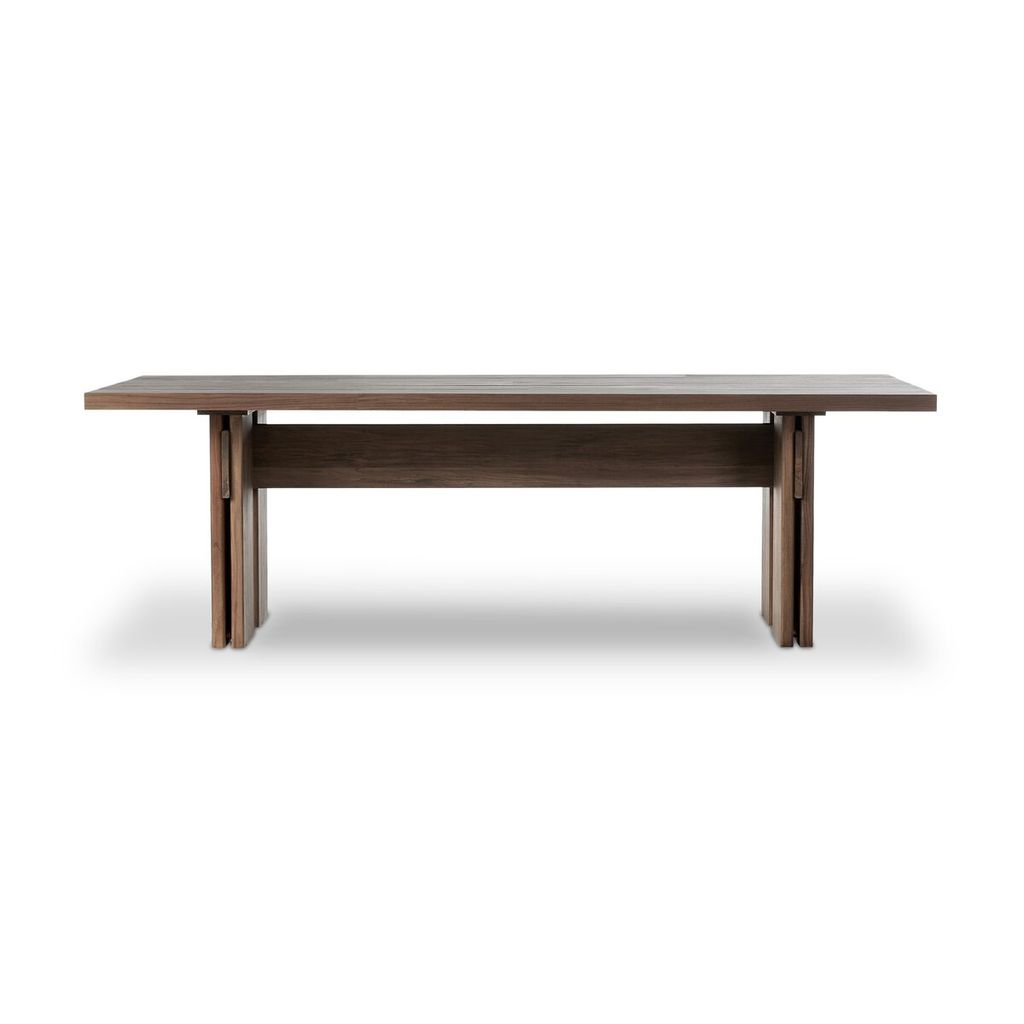 Railay Outdoor Dining Table 96", Stained Toasted Brown - Fsc