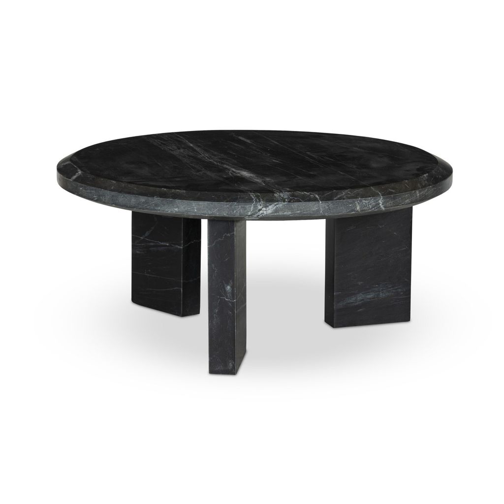 Dakota Nesting Coffee Table - Large Size - Black Marble Finish