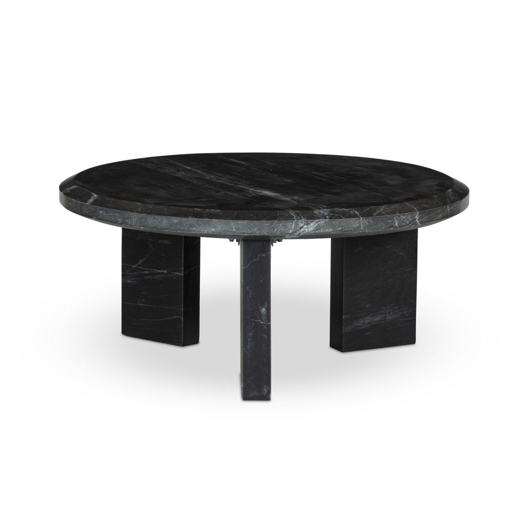 Dakota Nesting Coffee Table - Large Size - Black Marble Finish