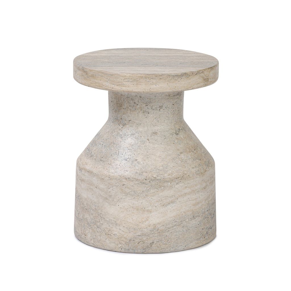 Odeon End Table - Textured Sandy Grey Finish