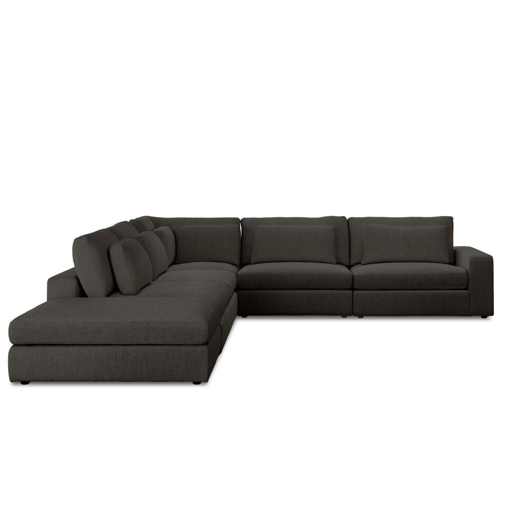 Preview image for Bloor 5-Piece Sectional - Raf Sofa W/ Ottoman Configuration - Landale Charcoal Cover