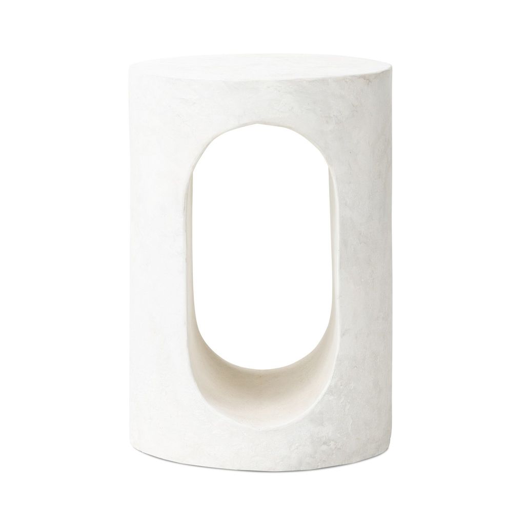 Samson End Table - Textured Lunar Concrete Finish
