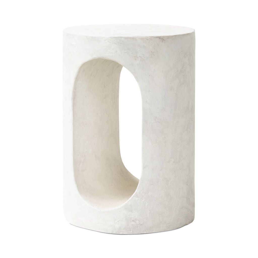 Samson End Table - Textured Lunar Concrete Finish