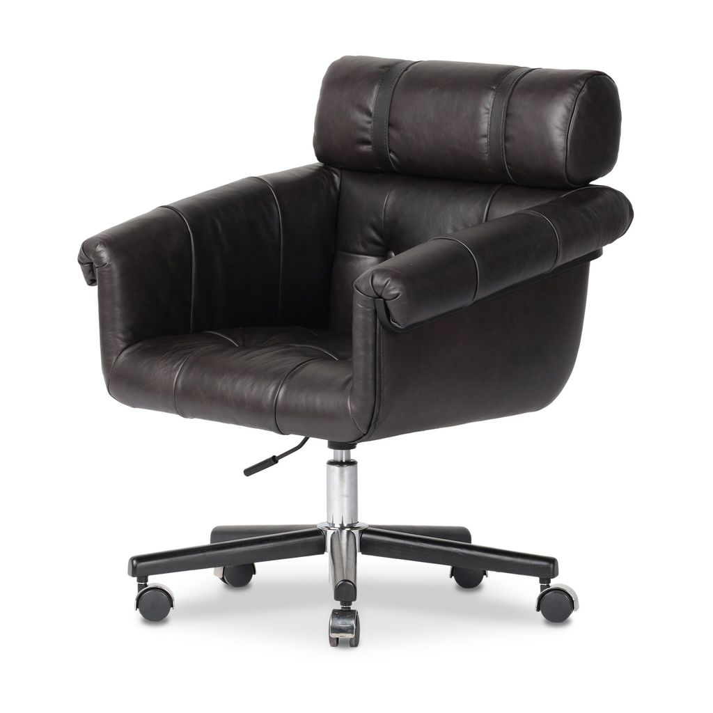 Black Leather Desk Chair
