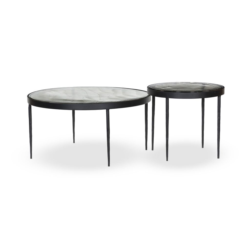 Yoko Nesting Tables - Clear Cast Glass Finish