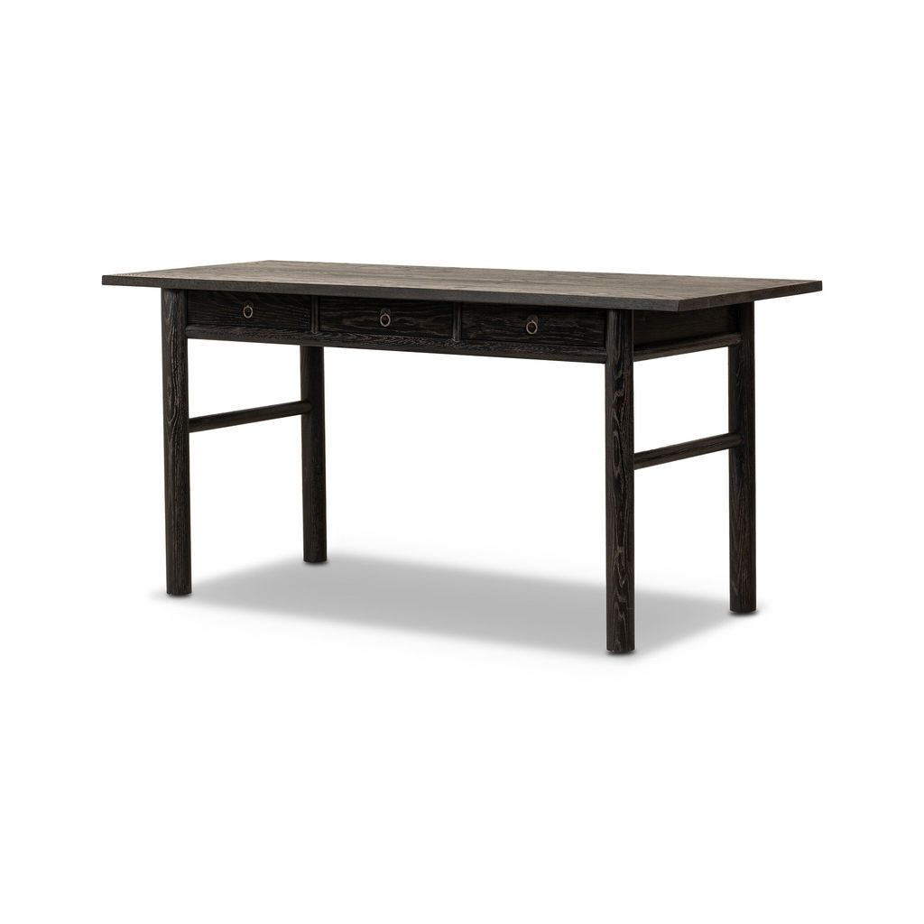 Griffith Desk - Distressed Black Oak Finish