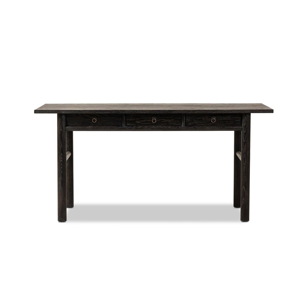 Griffith Desk - Distressed Black Oak Finish