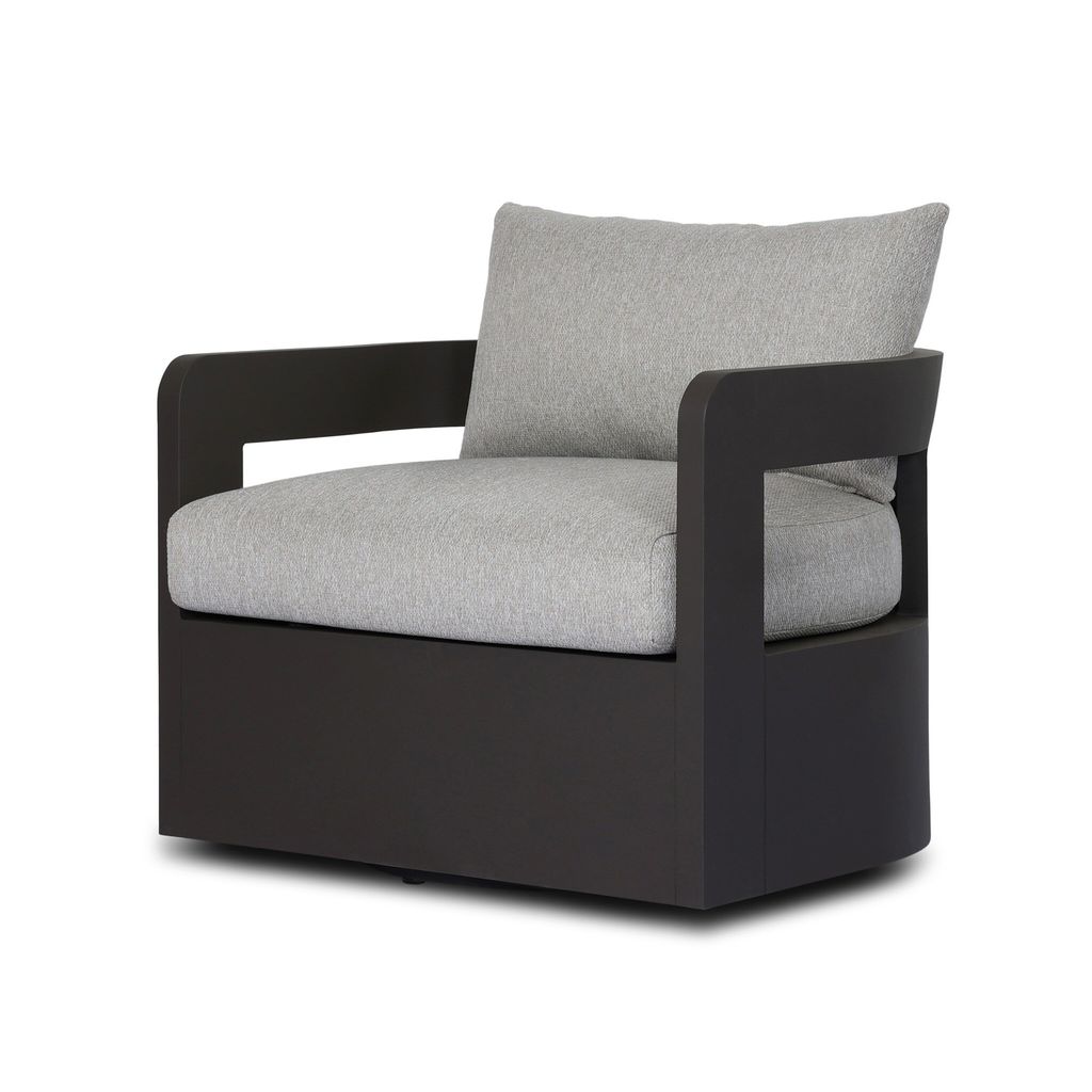 Jackson Outdoor Metal Swivel Chair - Concha Fog Cover