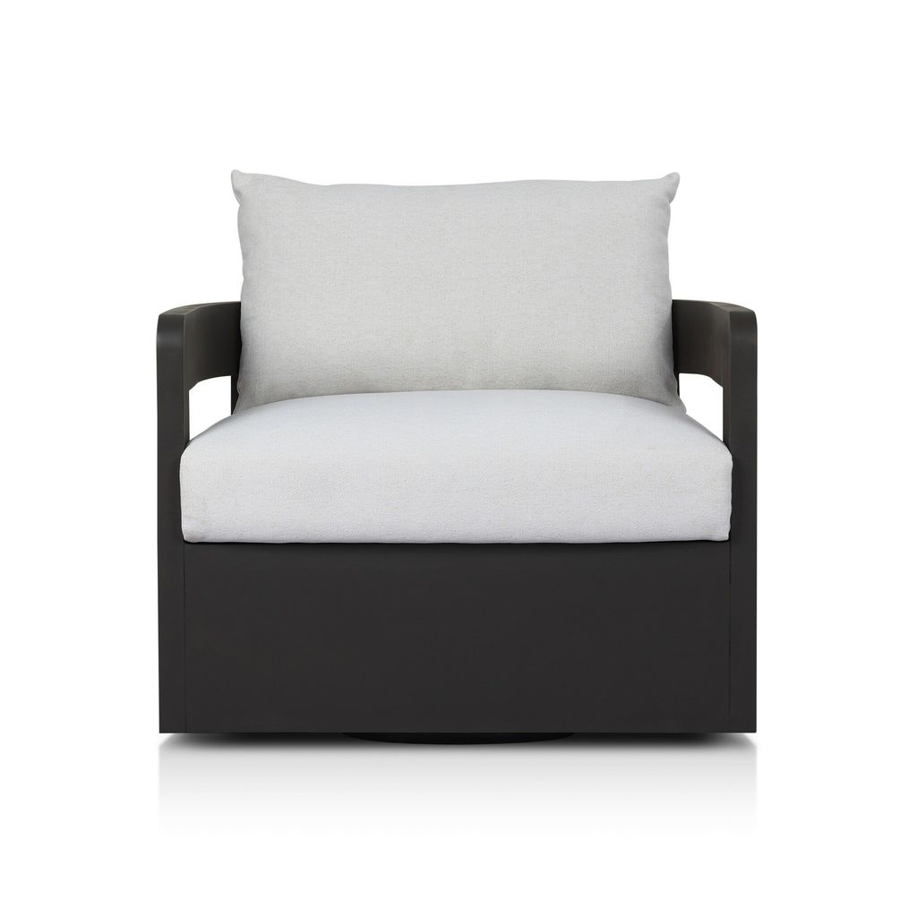 Jackson Outdoor Metal Swivel Chair - Alessi Linen Cover