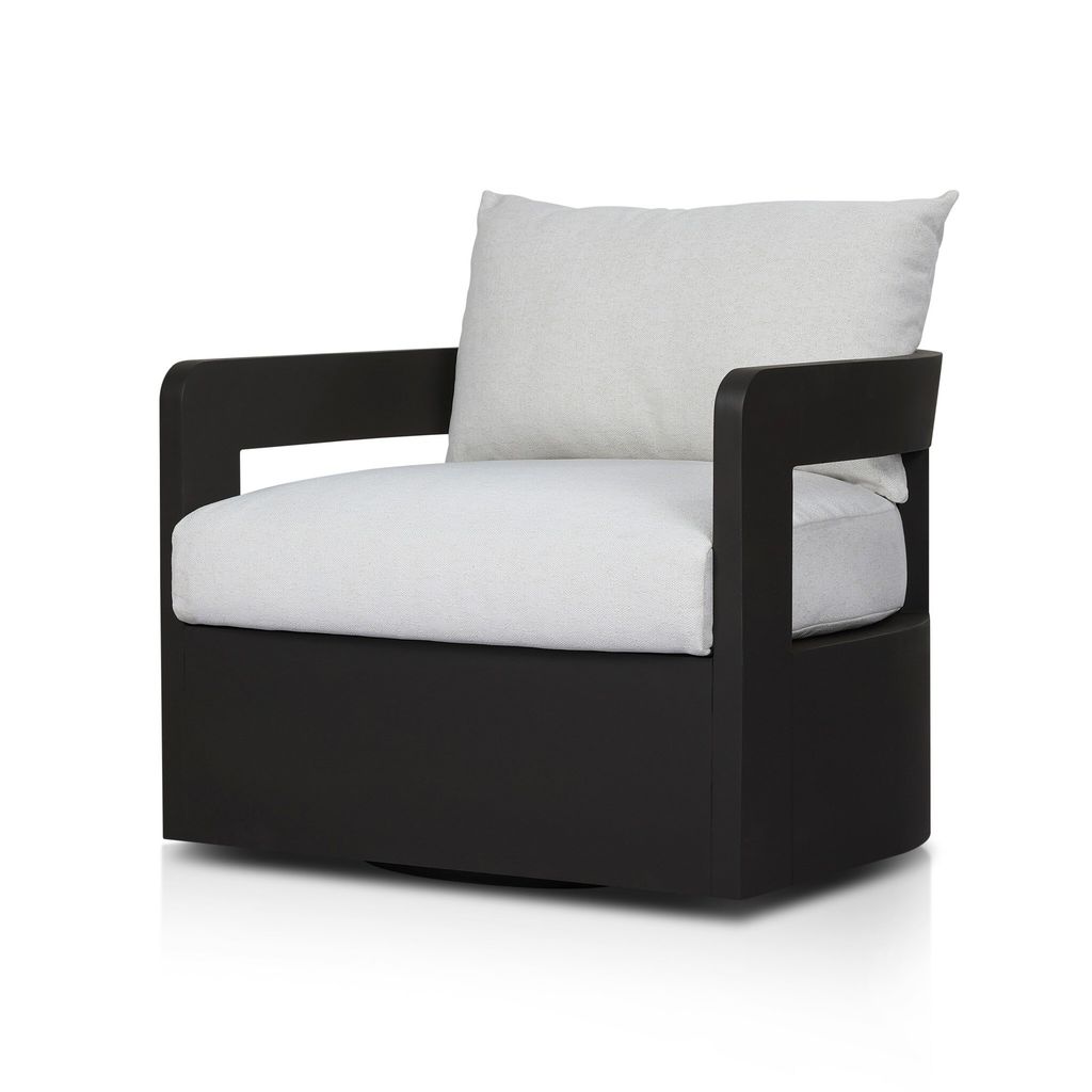Jackson Outdoor Metal Swivel Chair - Alessi Linen Cover