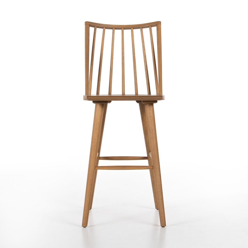 Lewis Windsor Bar + Counter Stool - Sandy Oak Finish - Bar Size - None Cushion