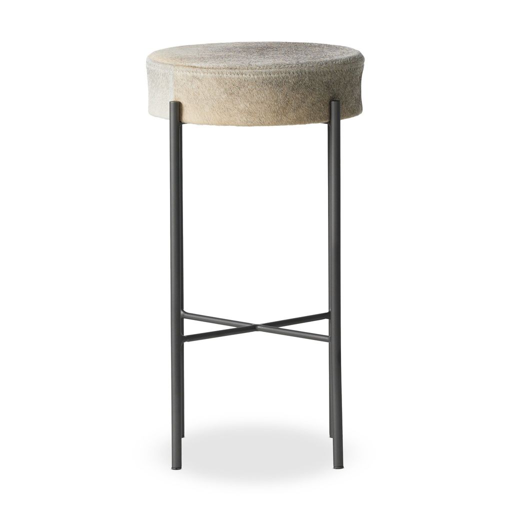 Nocona Bar + Counter Stool - Bar Stool Size - Black & White Speckled Hide Cover