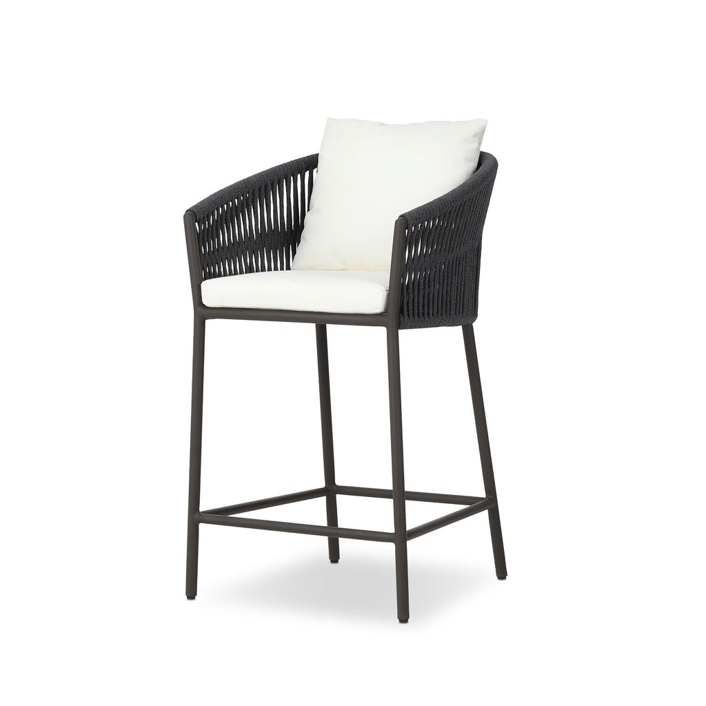 Porto Outdoor Bar & Counter Stool - Counter Stool Size - Arashi Salt Cover