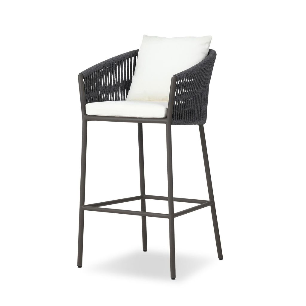 Porto Outdoor Bar & Counter Stool - Bar Stool Size - Arashi Salt Cover