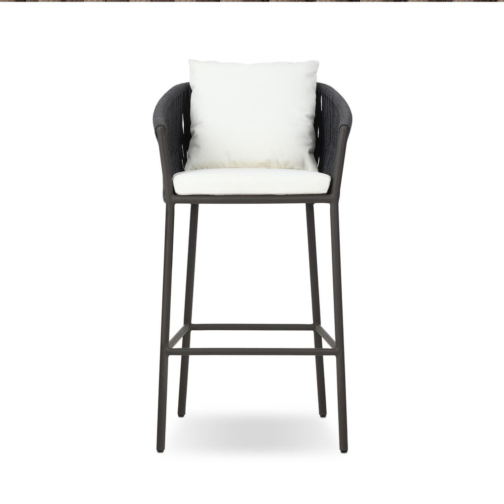 Porto Outdoor Bar & Counter Stool - Bar Stool Size - Arashi Salt Cover