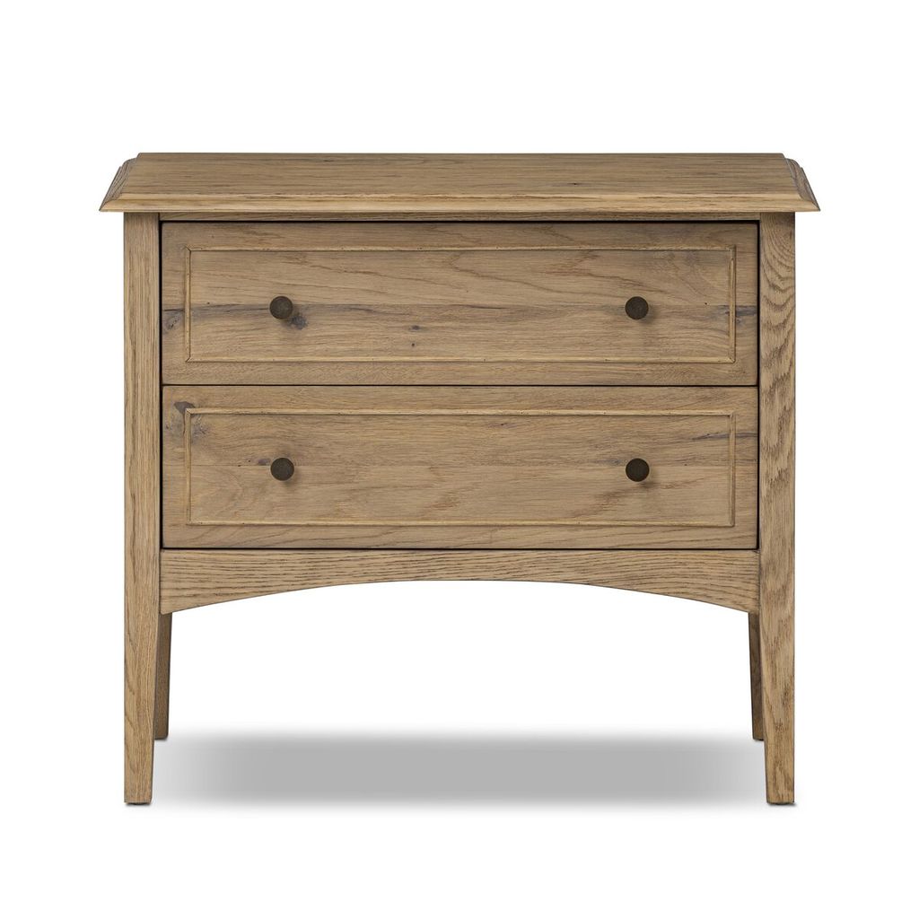 Maggie Nightstand, Aged Smoked Oak Resawn