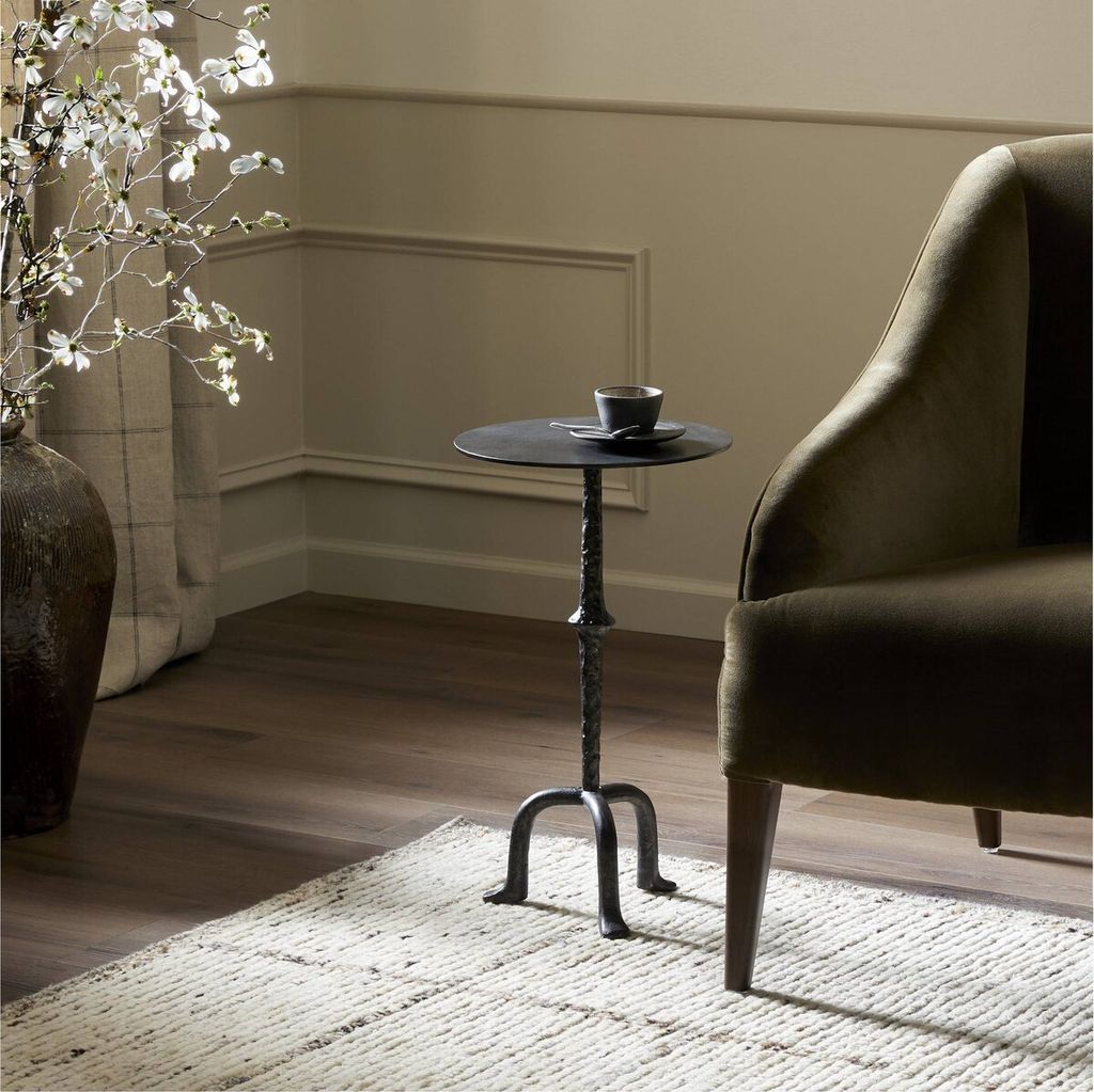 Jocelyn End Table, Raw Black Iron