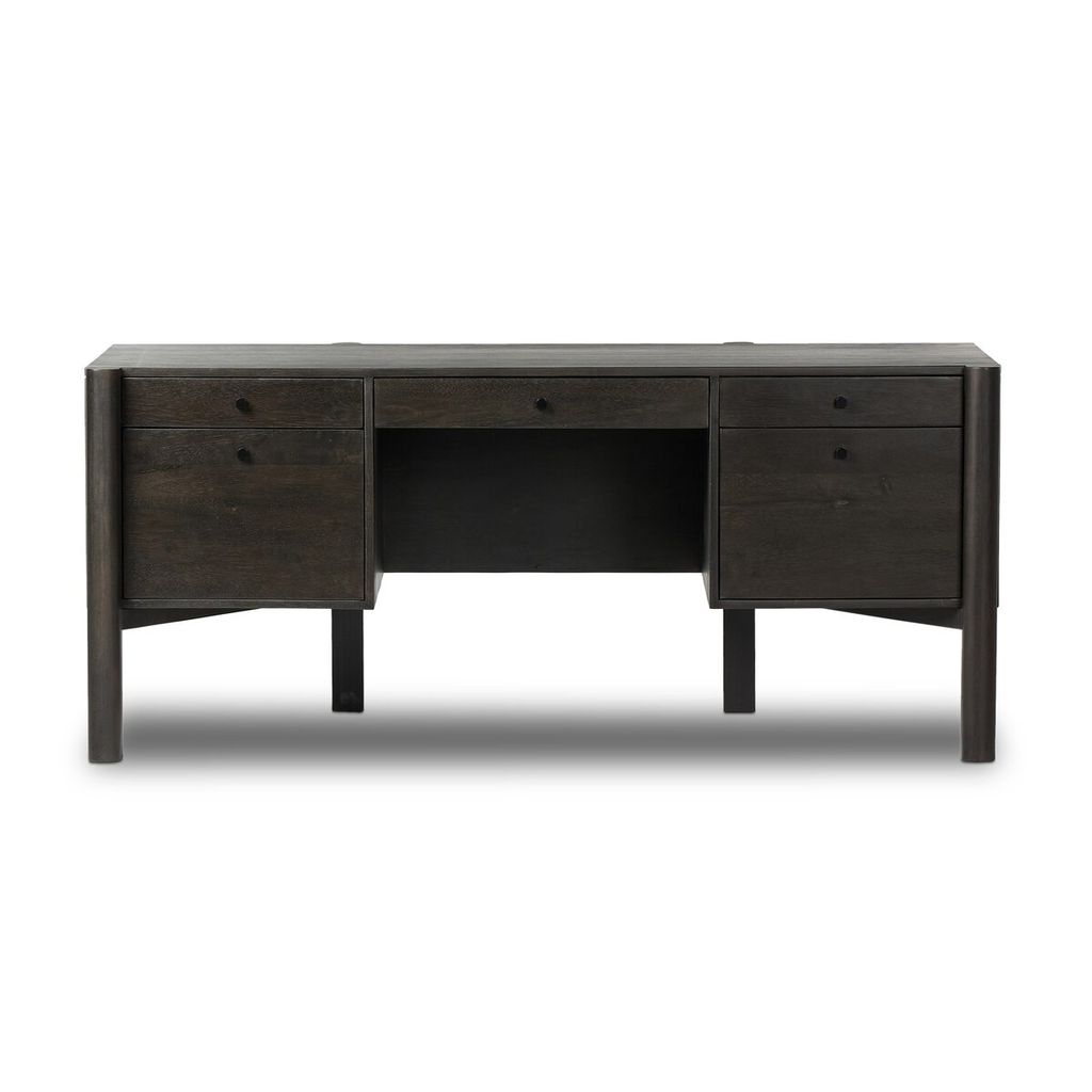 Reza Desk, Worn Black Parawood