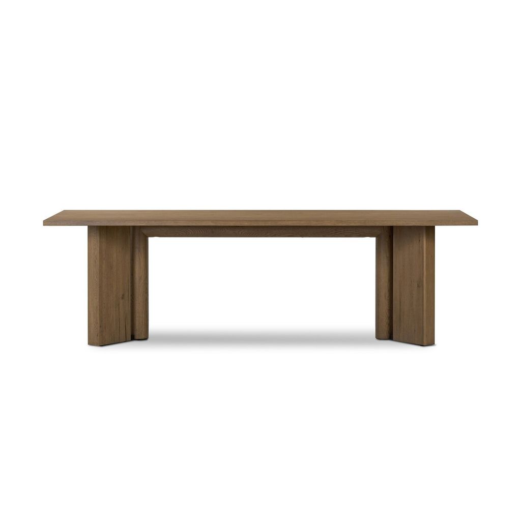 Huxley Dining Table 100", Rubbed Light Oak Veneer