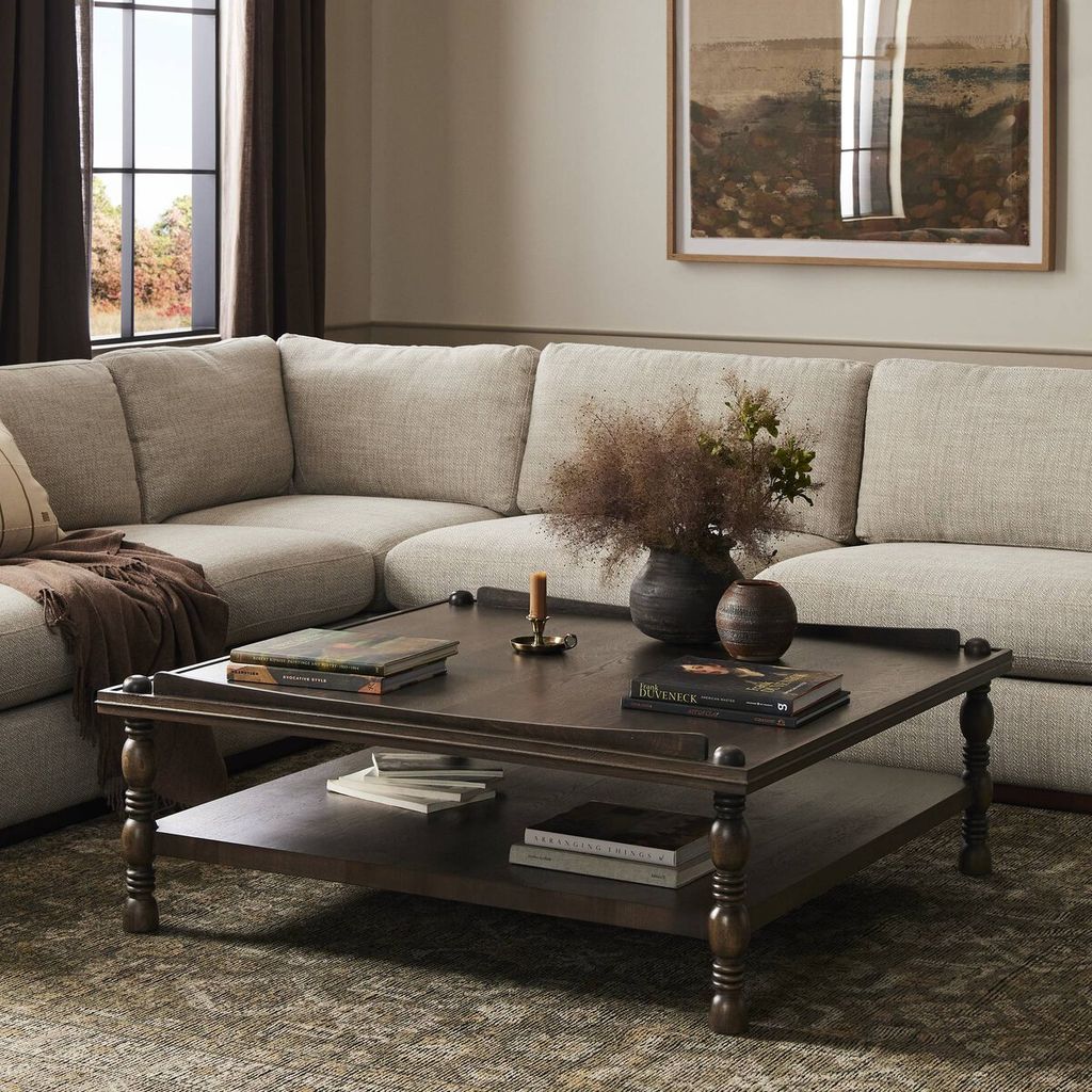 Umair Coffee Table, Espresso Oak Veneer