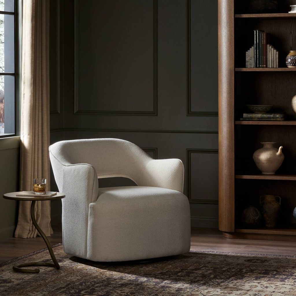 Blythe Swivel Chair, Crypton Wayfarer Snow