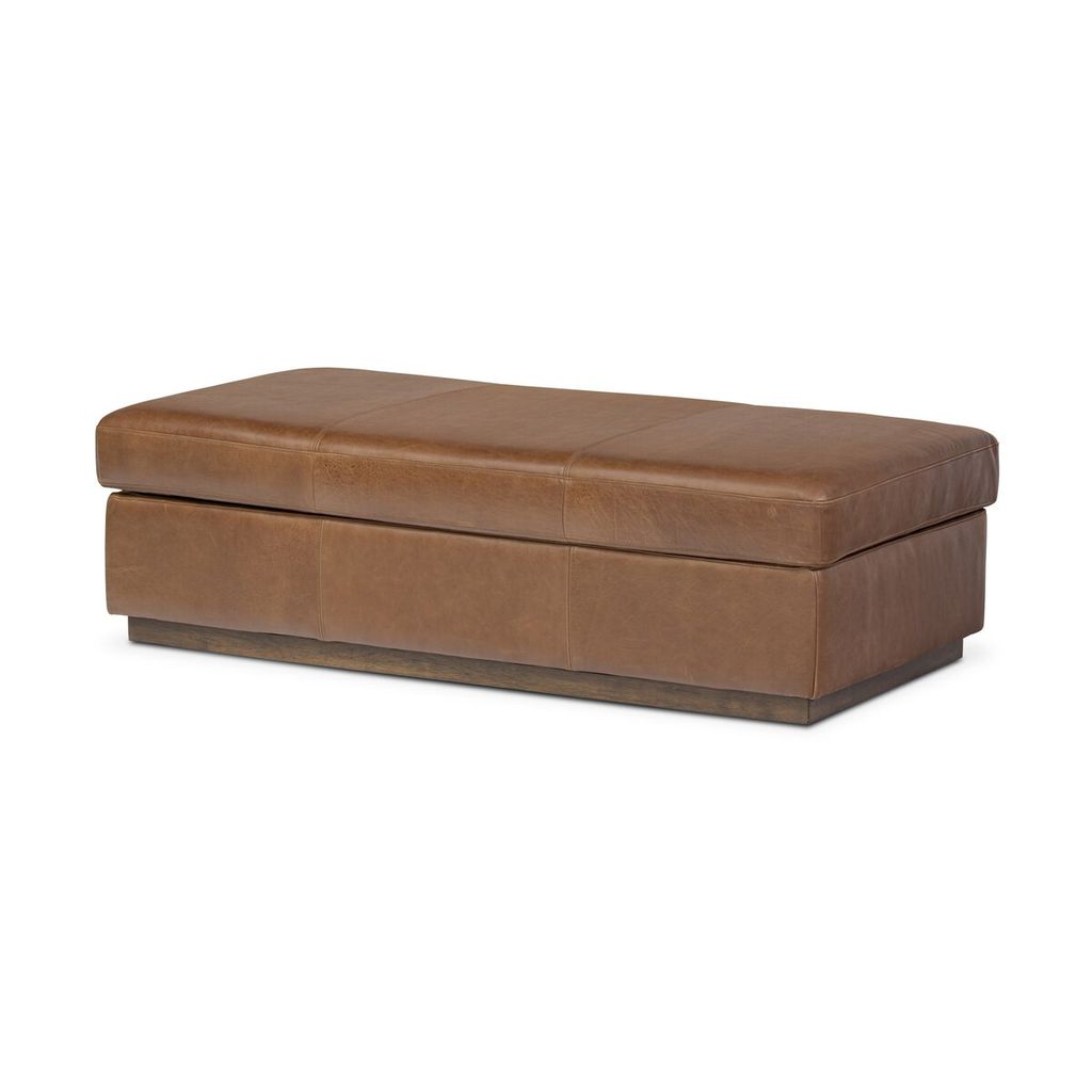 Alec Storage Ottoman, Dulane Mahogany