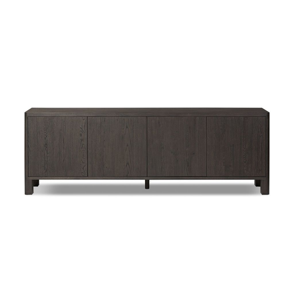 Noeline Sideboard, Cracked Smoked Black Veneer