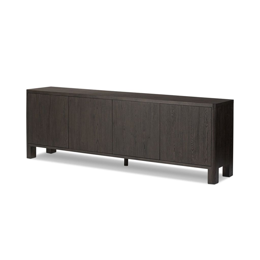 Noeline Sideboard, Cracked Smoked Black Veneer