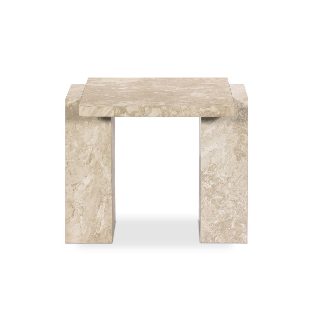 Romano End Table - Lunar Marble Finish