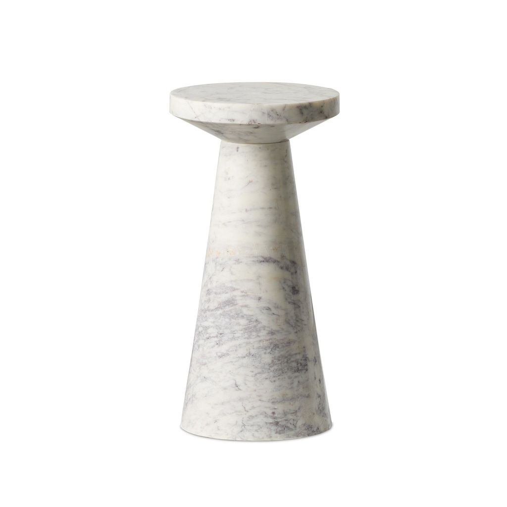 White Marble Nesting Table - Short