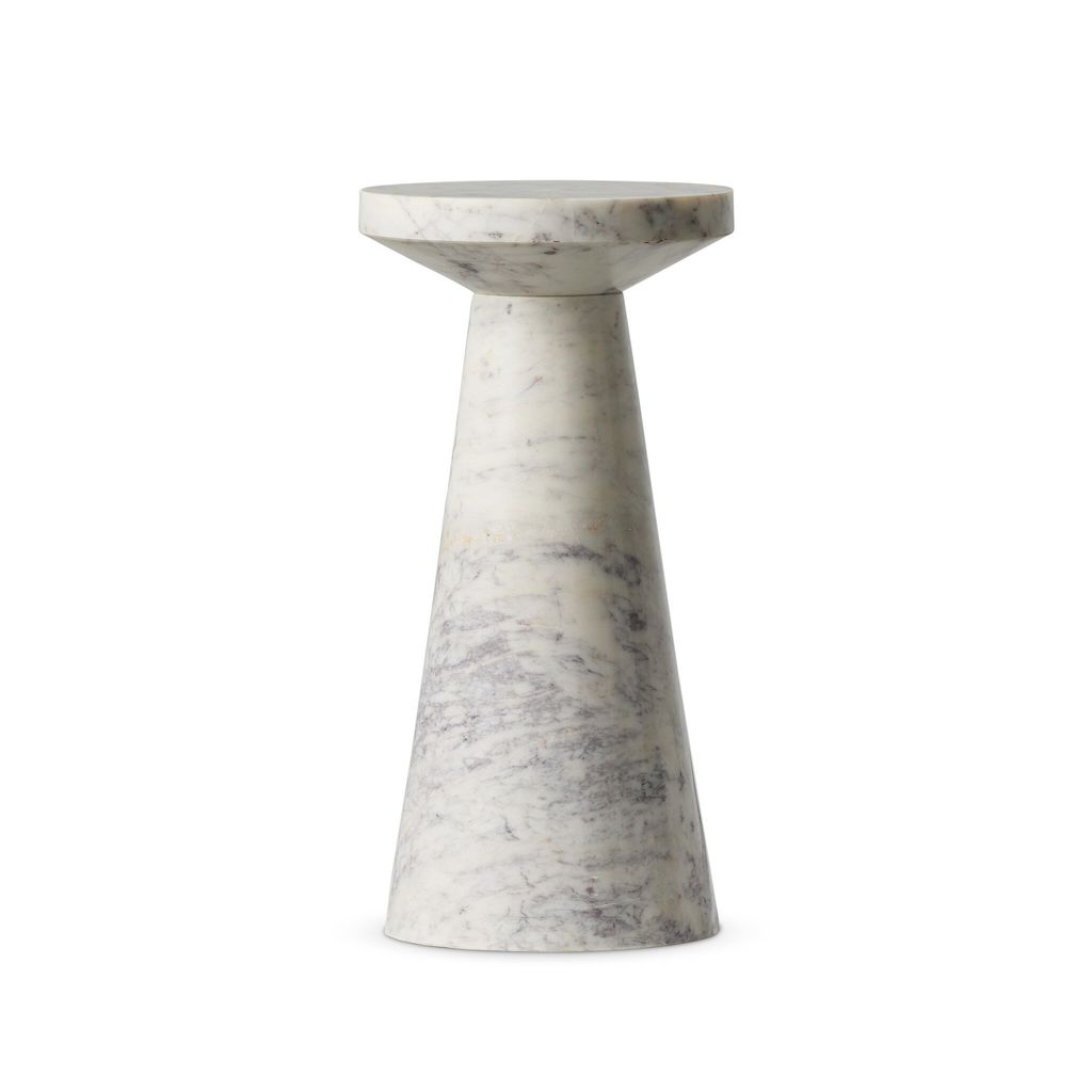 White Marble Nesting Table - Short