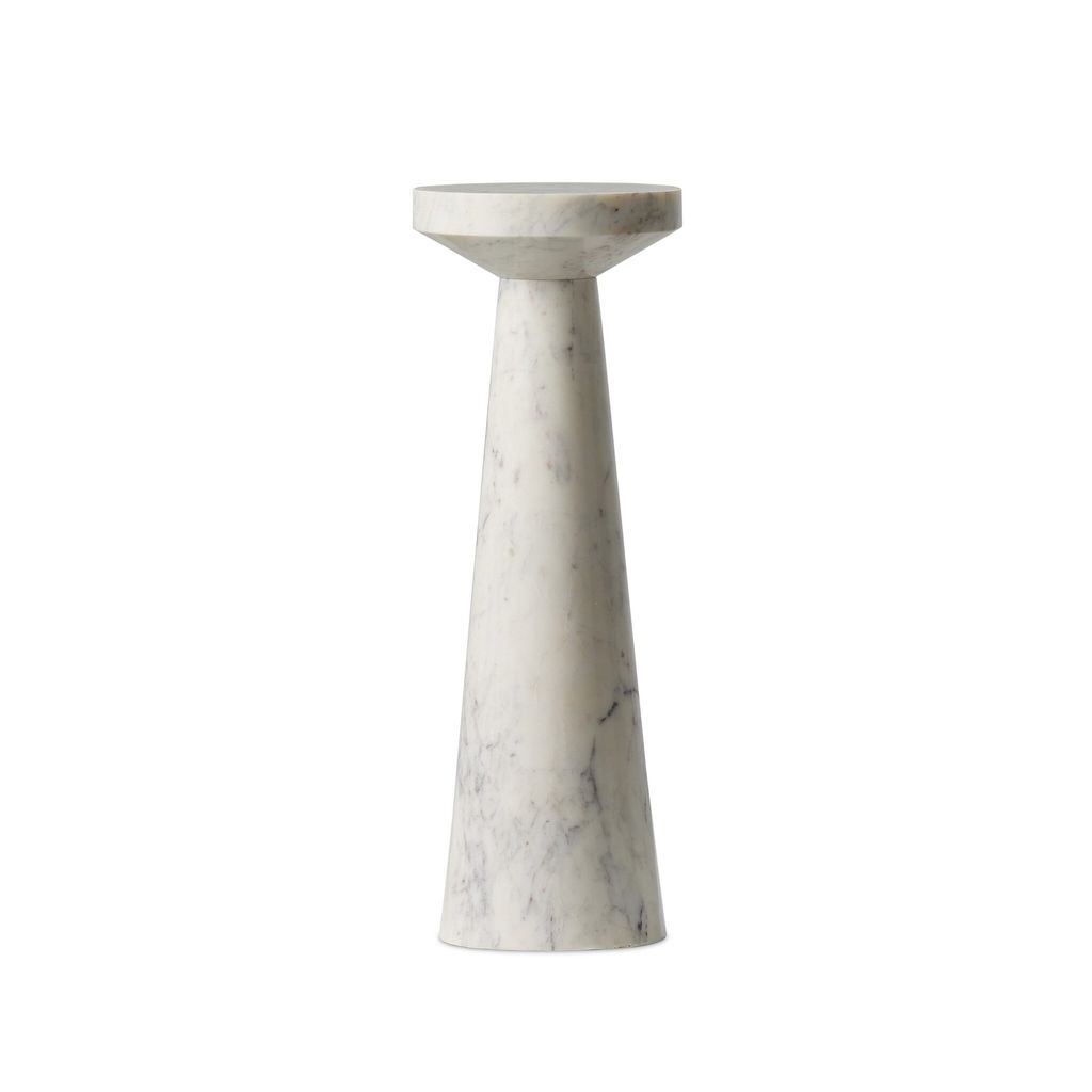 White Marble Nesting Table - Tall