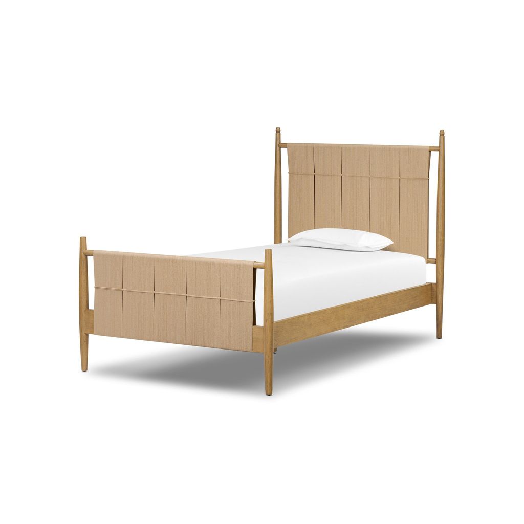 Richard Bed - Twin Size - Burnished Parawood Finish