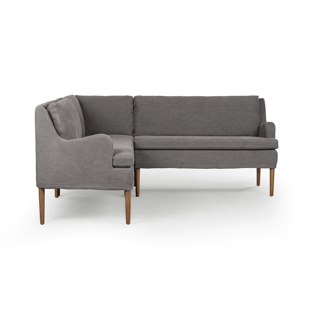 Aurelia Dining Banquette L-Shape - 76" Size - L-Shape Configuration - Broadway Denim Cover