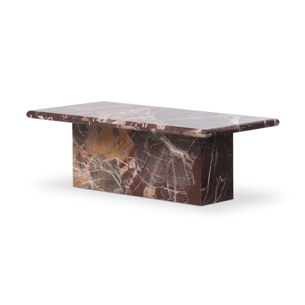 Arum Coffee Table - Merlot Marble Finish