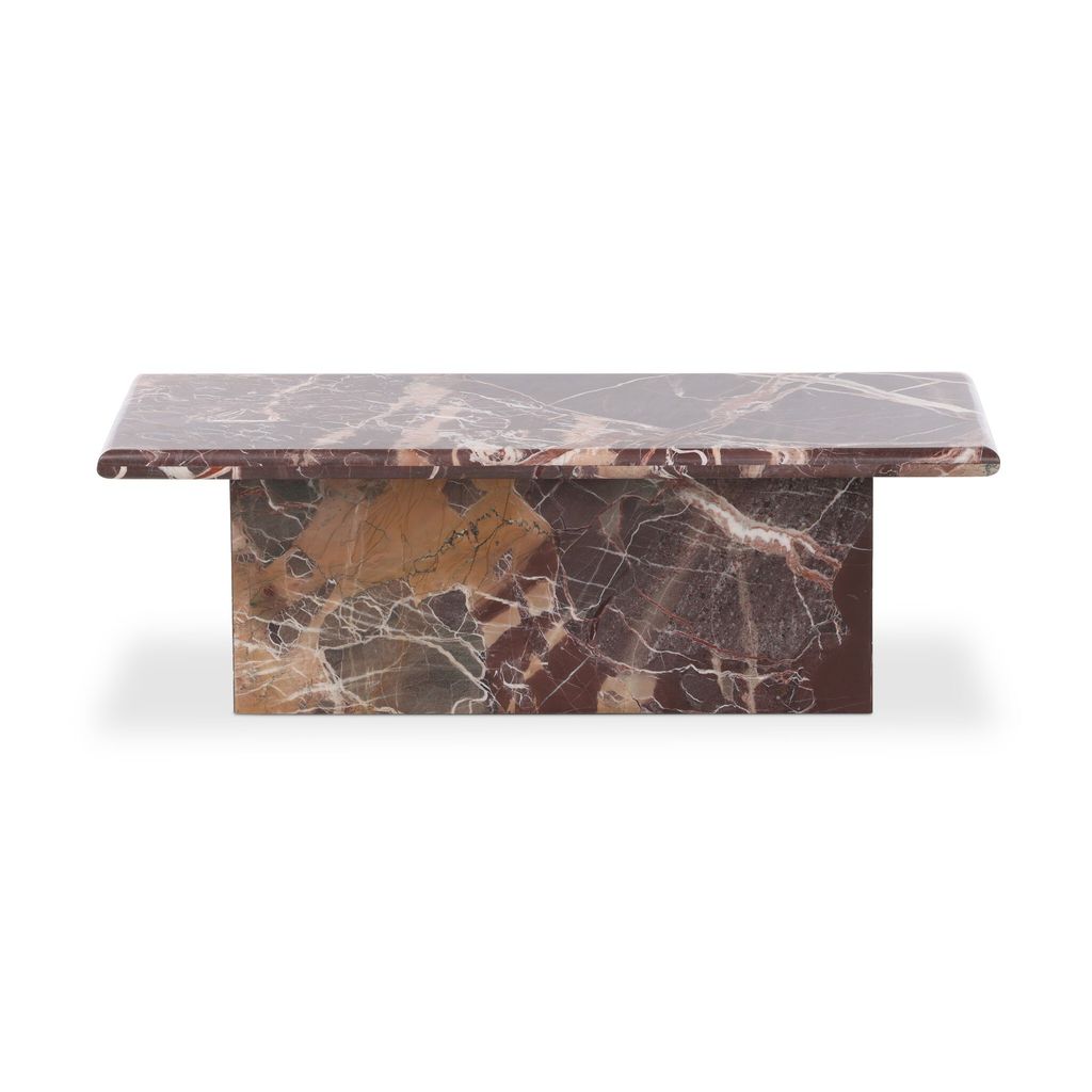 Arum Coffee Table - Merlot Marble Finish