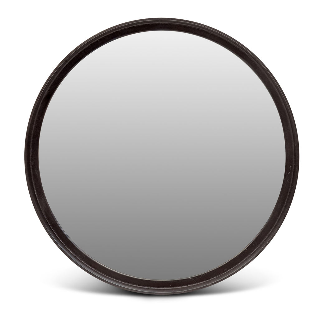 Elements Samar Round Mirror 23", Raw Bronze