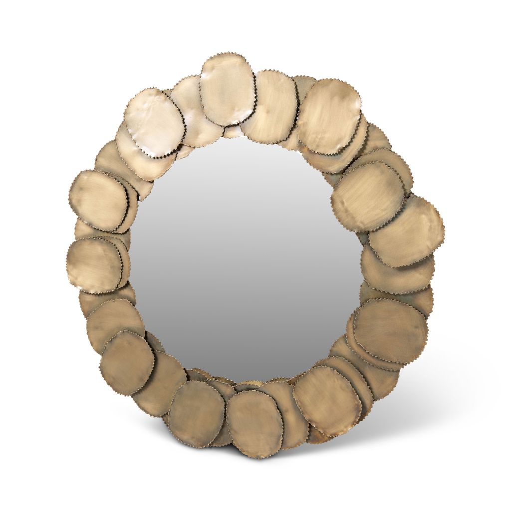 Elements Suri Mirror 33", Antique Brass