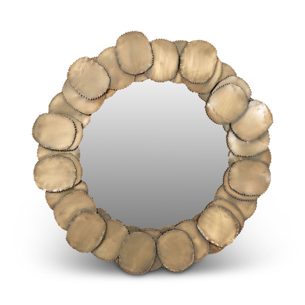 Elements Suri Mirror 33", Antique Brass