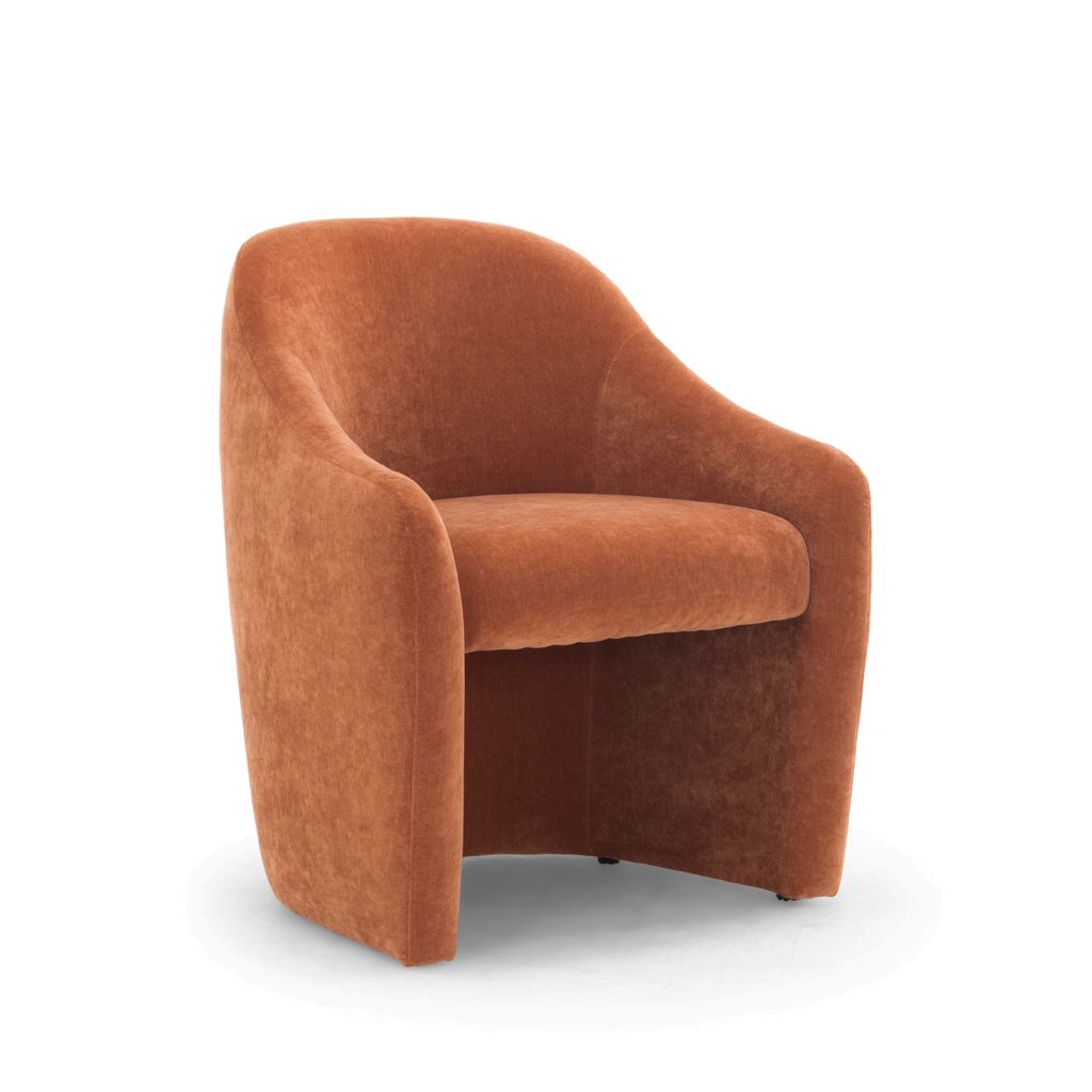 Preview image for Metro Nora Dining Chair, Rust Upholstery