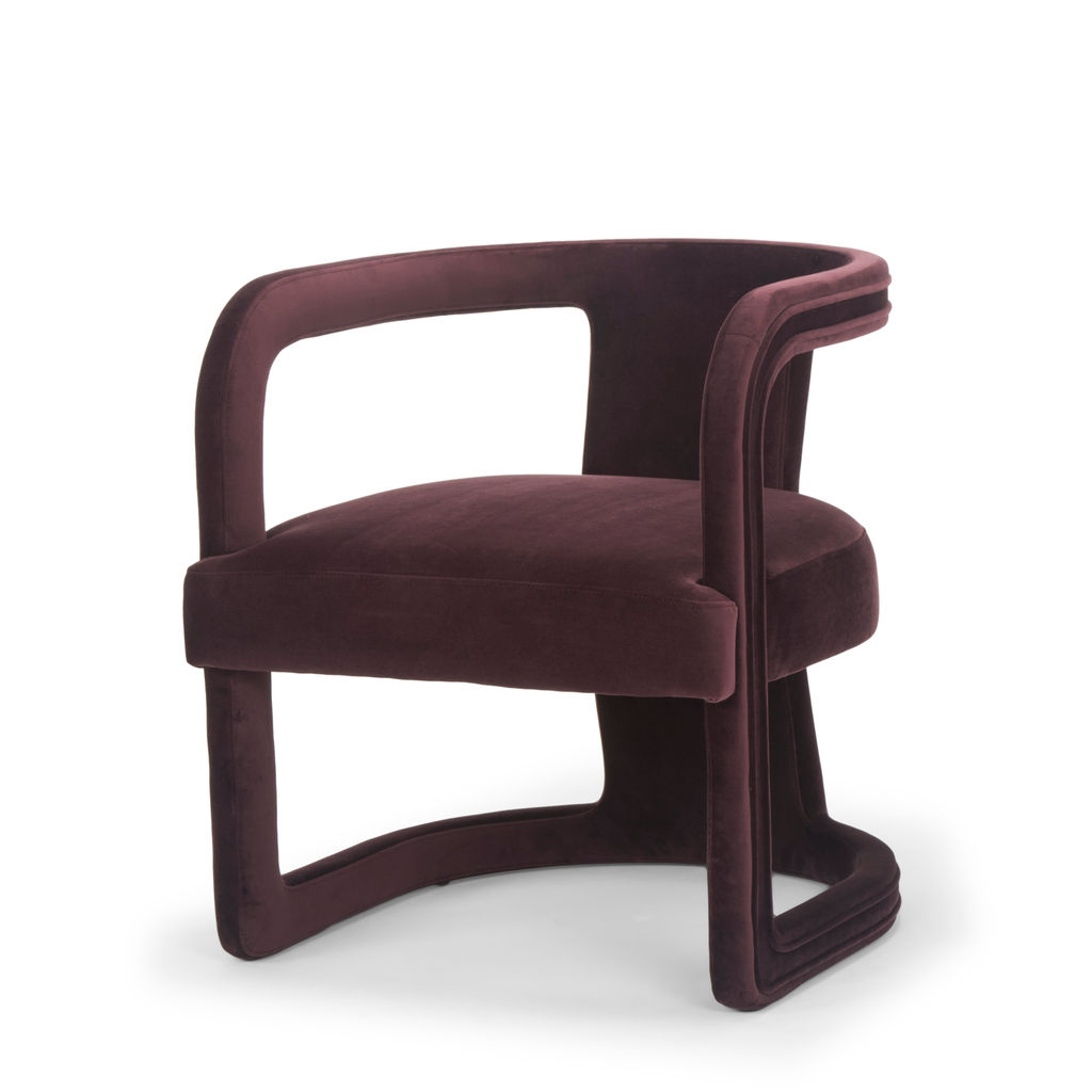 Metro Rory Accent Chair, Plum Upholstery