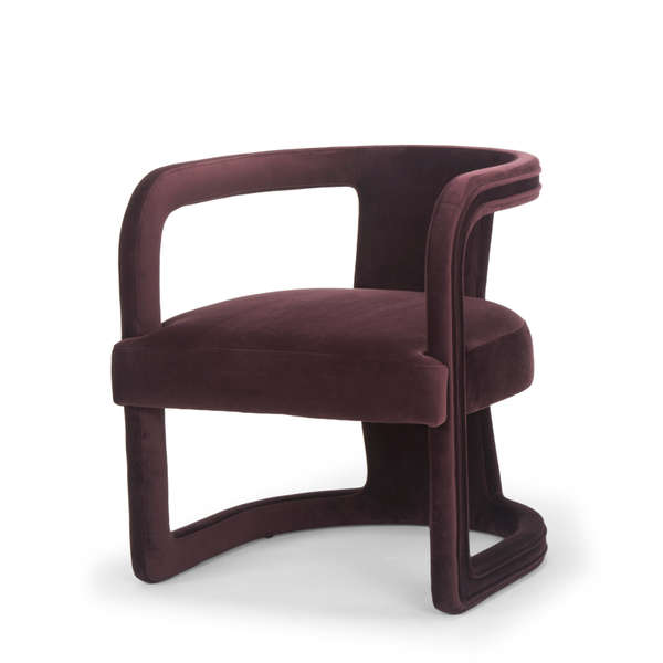Metro Rory Accent Chair, Plum Upholstery